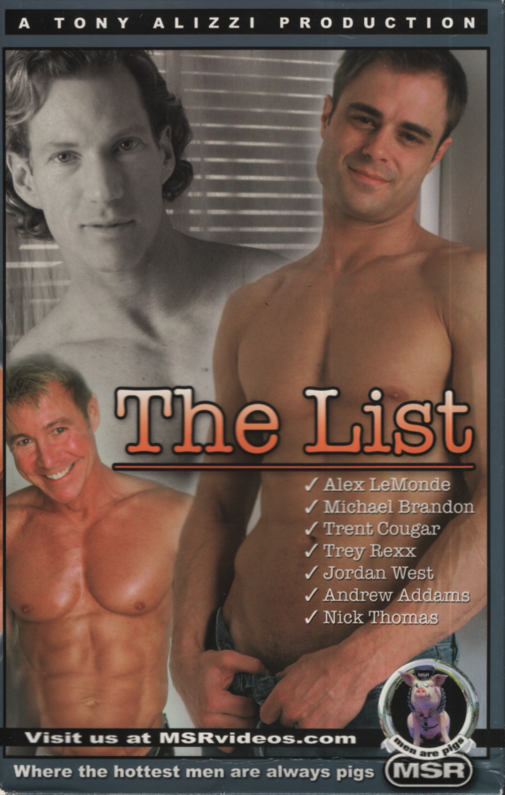 Gay VHS The List Alex LeMonde/Michael Brandon 2003 MSR Videos 092023EBVHS