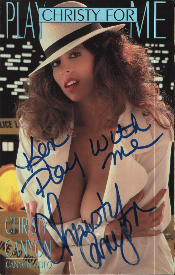 Signed Straight VHS w/COA Play Christy For Me Christy Canyon/Kitty Luv 1991 Canyon Video 092823EBVHS