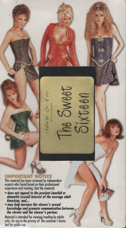 VHS The Sweet Sixteen 1980s Adam & Eve 072023EBVHS
