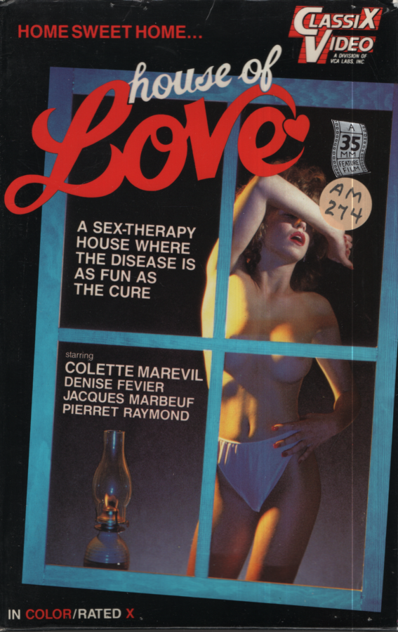 Bisexual VHS House Of Love Colette Marevil/Denise Fevier 1985 VCA Pictures Inc 103123EBVHS3