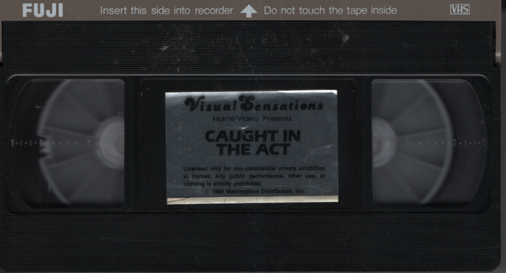 Straight VHS Caught In The Act 1984 Masterpiece Distributors Inc 110323EBVHS