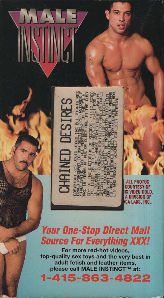 Gay VHS Chained Desires 1990s Vivid Video 011224EBVHS2