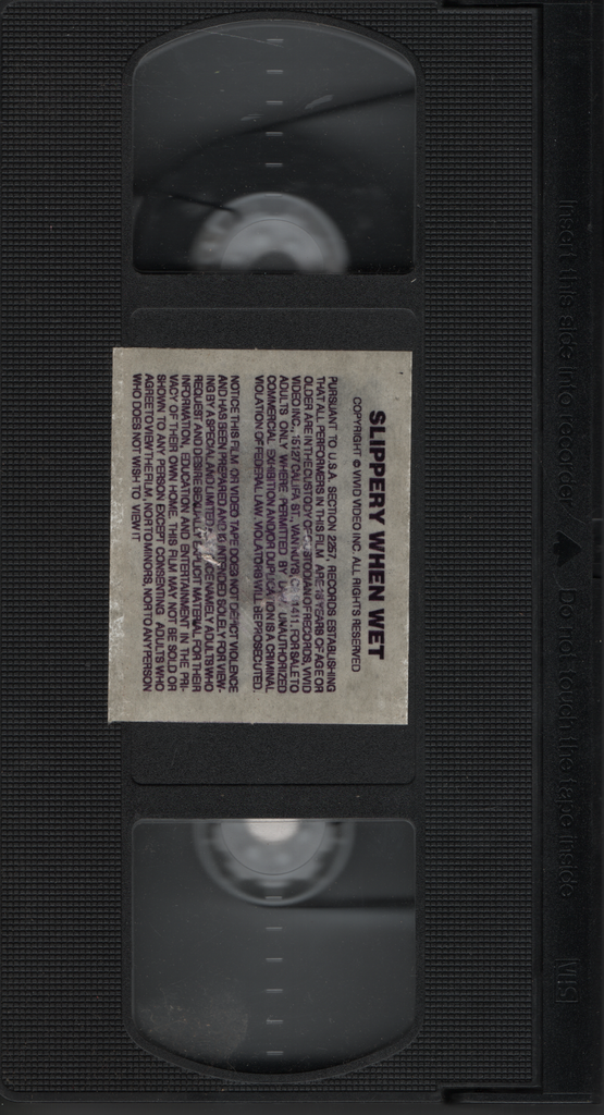 VHS Slippery When Wet 1990s Vivid Video 011224EBVHS