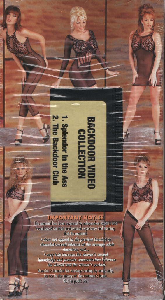 VHS Backdoor Video Collection Splendor In The Ass Backdoor Club Butts Motel 5 1990s 011224EBVHS