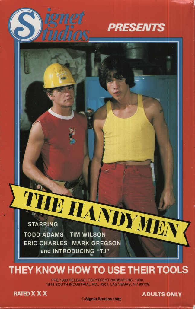 Gay VHS The Handymen Todd Adams Tim Wilson 1982 Signet Studios 012224EBVHS3