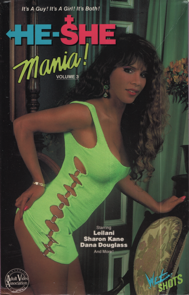 Bisexual VHS He-She Mania! Volume 3 Leilani Sharon Kane 1990 Wet Video 020124EBVHS2