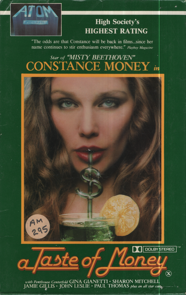 Bisexual VHS A Taste Of Money Constance Money Gina Gianetti 1983 Atom Video 021424EBVHS2