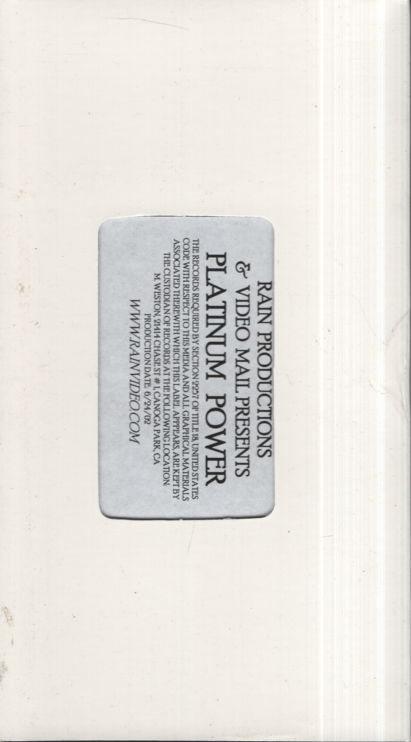 Platinum Power Rain Productions Straight VHS 2002 030124EBVHS2