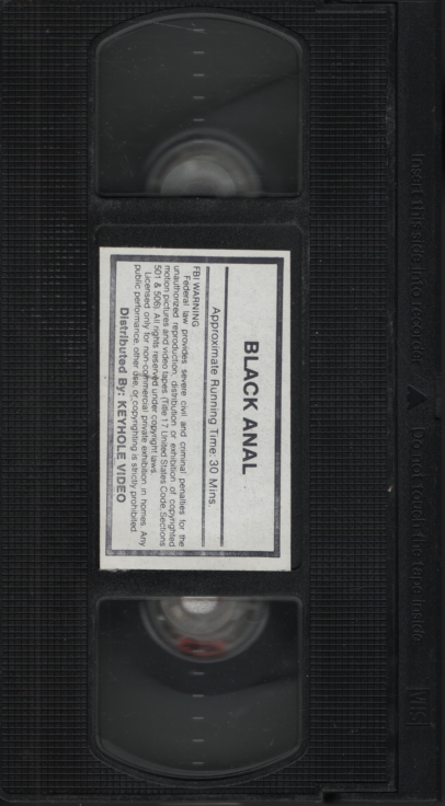 Black Anal Keyhole Video Straight VHS 030424EBVHS2