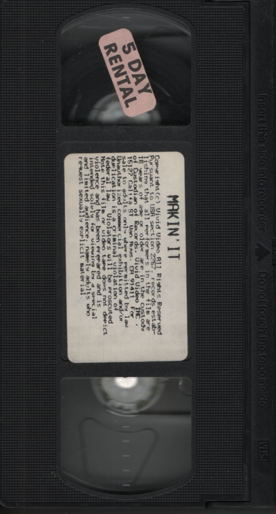 Makin' It Vivid Video Straight VHS 1990s 030424EBVHS2