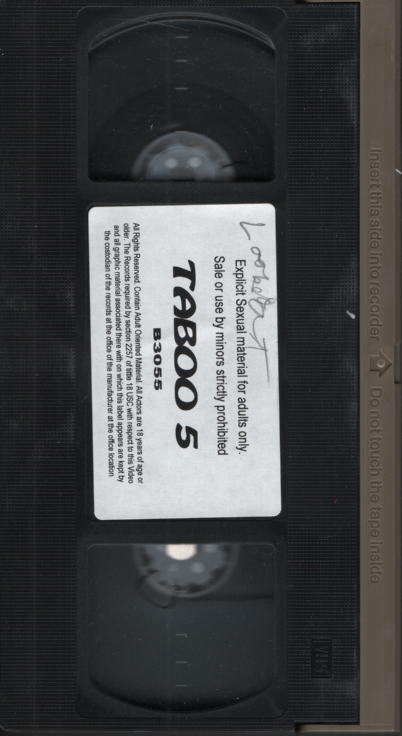 Taboo 5 Unbranded VHS 030424EBVHS