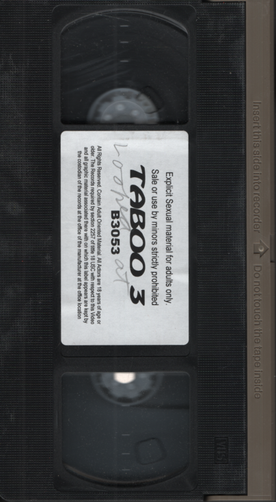 Taboo 3 Unbranded VHS 030424EBVHS