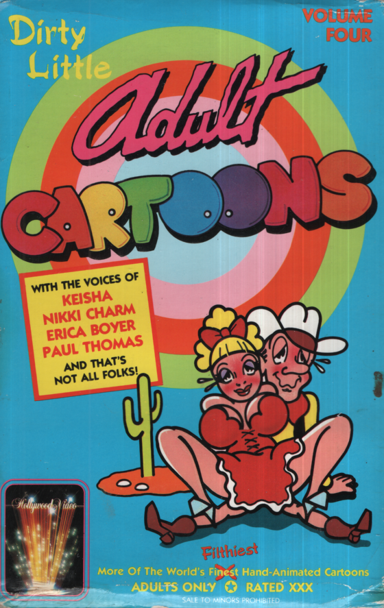 Dirty Little Adult Cartoons Volume Four Keisha Nikki Charm Hollywood Video Productions Cartoon VHS 1988 031324EBVHS2