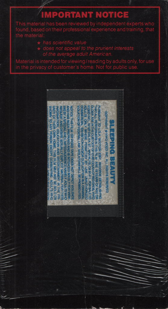 Sleeping Beauty Vivid Video Straight VHS 1980s 041624EBVHS3