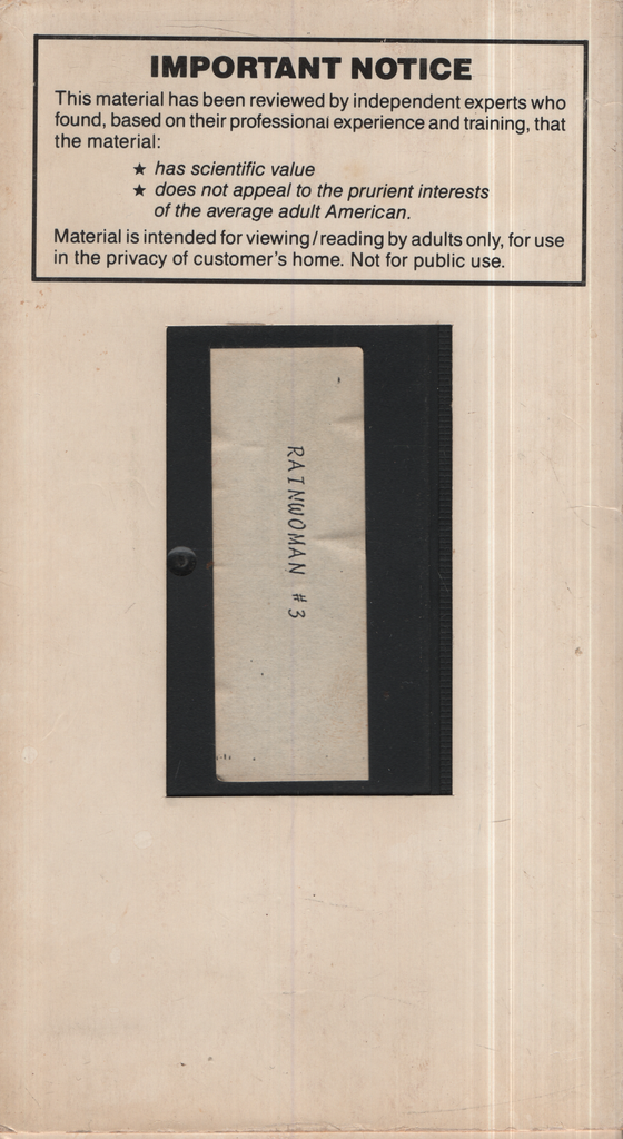 Rainwoman #3 VHS 041724EBVHS