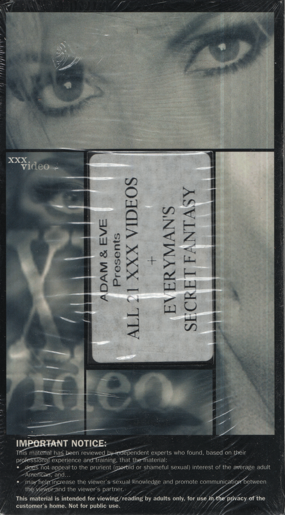 All 21 XXX Videos + Everyman's Secret Fantasy Adam & Eve Straight VHS 1990s 041724EBVHS
