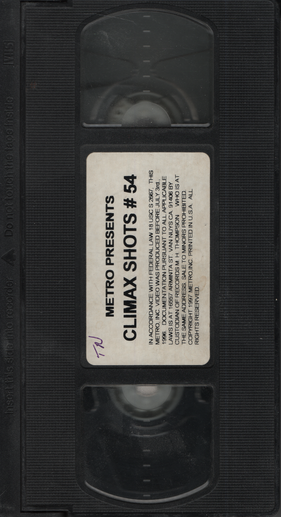 Climax Shots #54 Metro Straight VHS 1997 042924EBVHS