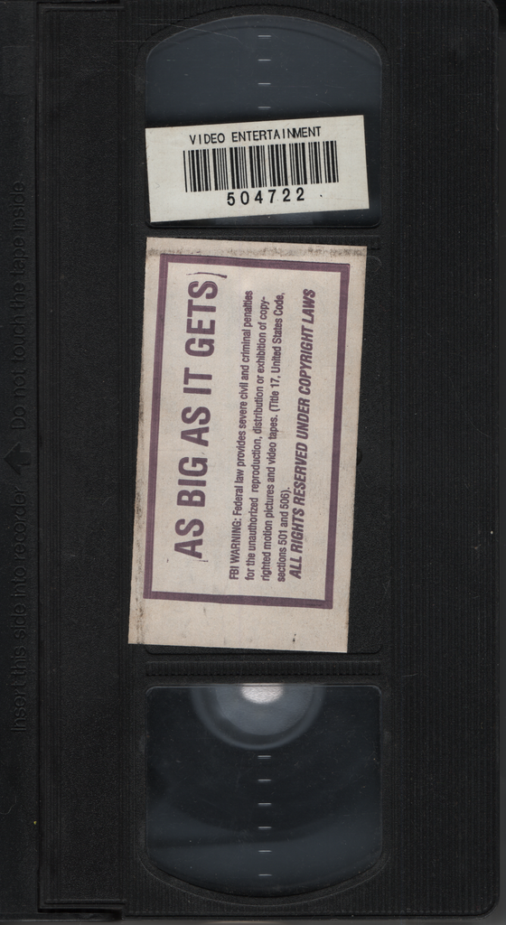 As Big As It Gets Unbranded VHS 1990s 042924EBVHS