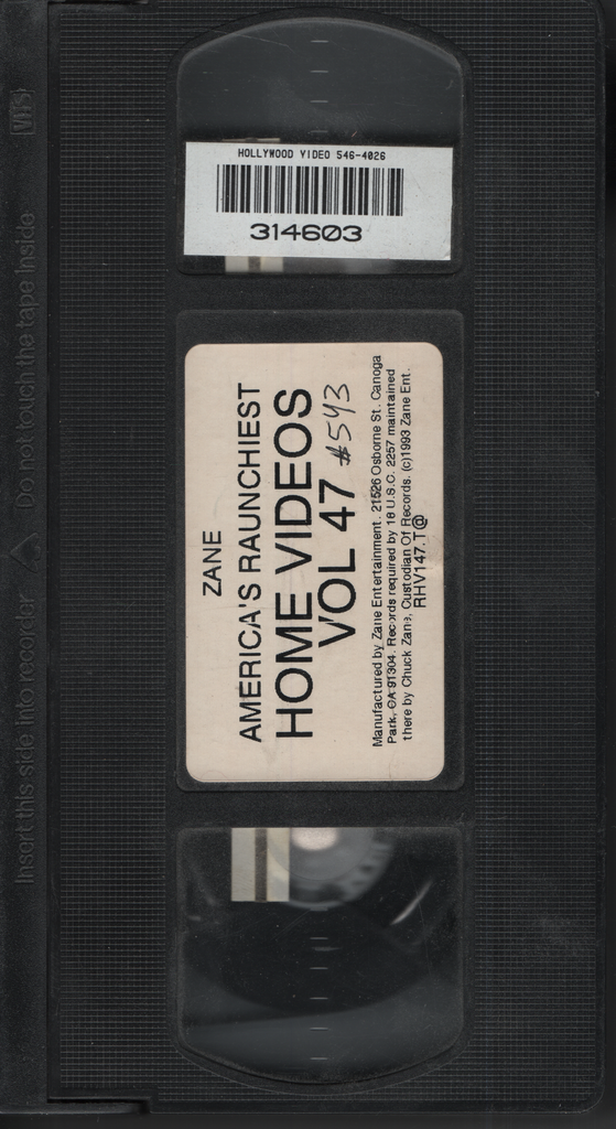 America's Raunchiest Home Videos Vol 47 Zane Entertainment Straight VHS 1993 043024EBVHS