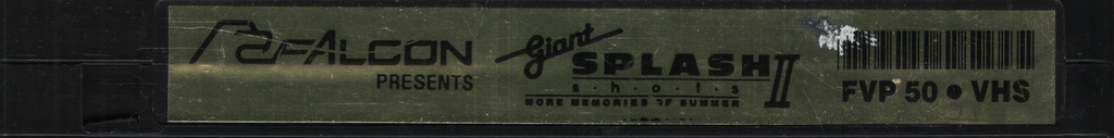 Giant Splash Shots II: More Memories Of Summer Falcon Home Video Gay VHS 1990s 043024EBVHS