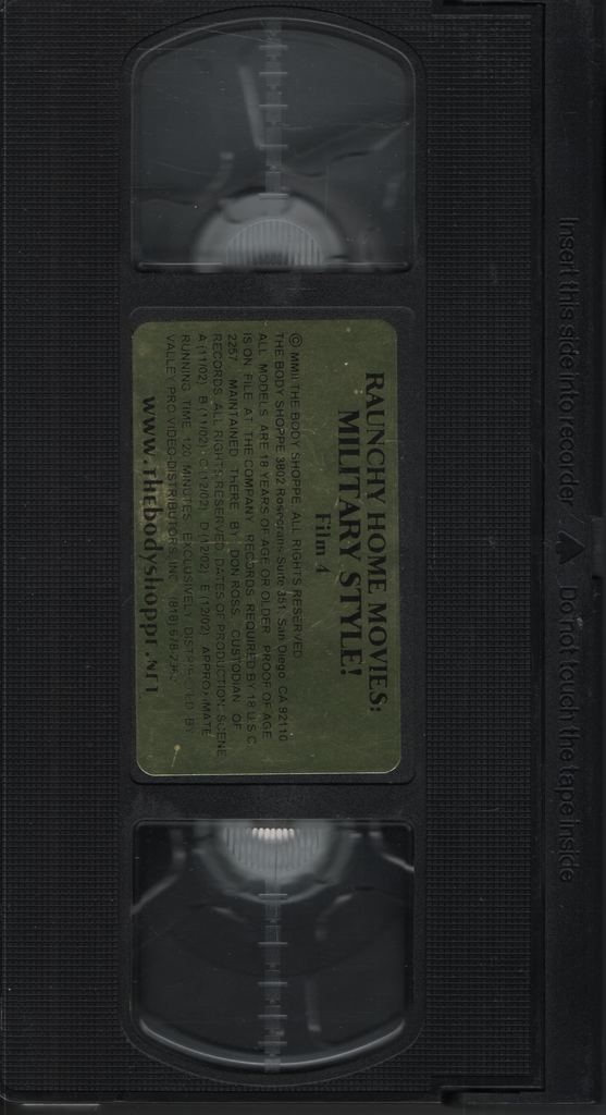 Raunchy Home Movies: Military Style! Film 4 The Body Shoppe Gay VHS 2002 050224EBVHS2