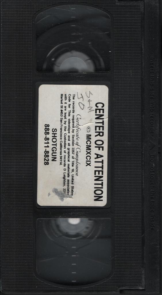 Center Of Attention Shotgun Gay VHS 1999 050224EBVHS2