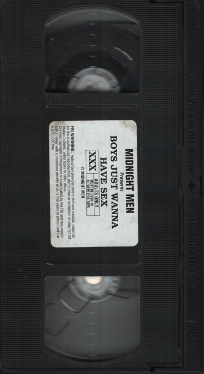 Boys Just Wanna Have Sex Midnight Men Gay VHS 1990s 051024EBVHS
