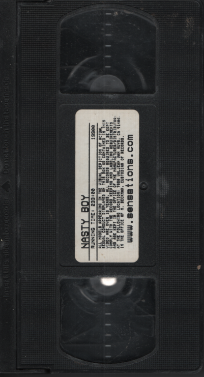 Nasty Boy Sensations Gay VHS 1990s 050824EBVHS