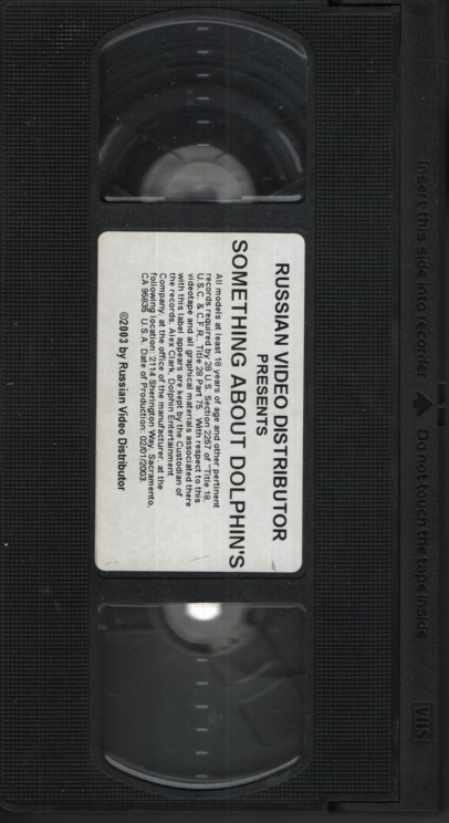 Something About Dolphin's [sic] Russian Video Distributor Gay VHS 2003 051024EBVHS