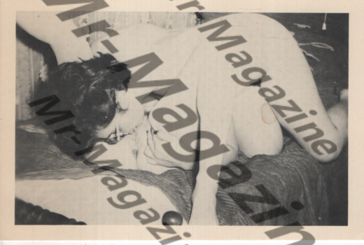 Adult Vintage B&W Postcard 3.5"x5.5" Brunette Couple 69 Mutual Cunnilingus RR-45