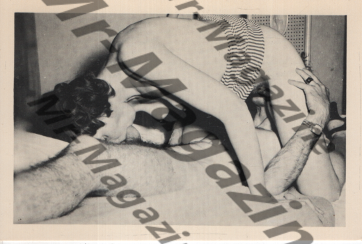 Adult Vintage B&W Postcard 3.5"x5.5" Couple 69 Mutual Oral RR-26