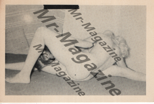 Adult Vintage B&W Postcard 3.5"x5.5" Blonde Couple 69 Mutual Oral RR-85