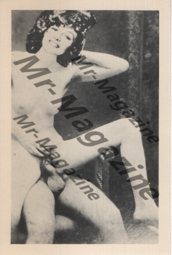 Adult Vintage B&W Postcard 3.5"x5.5" Brunette Model Vaginal Sex RR-73