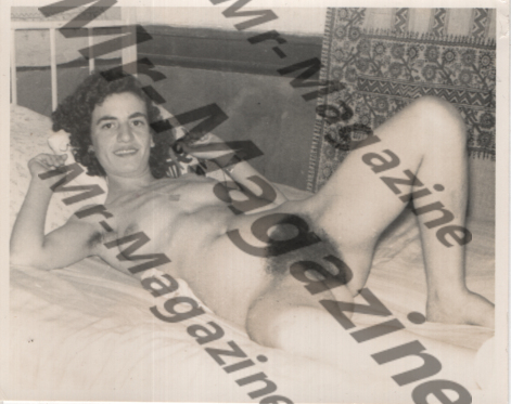 Adult Vintage B&W Pinup Photo 4"x5" Brunette Nude Model RS-50