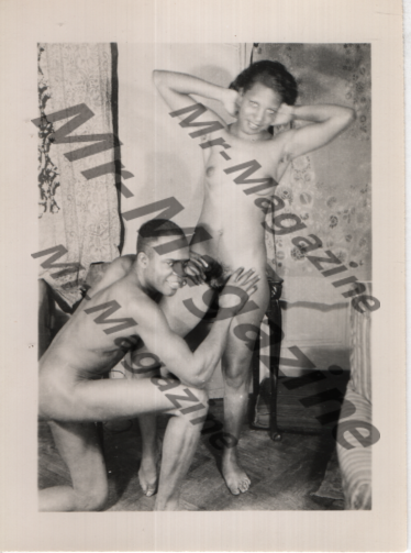 Adult Vintage B&W Pinup Photo 4"x5" Brunette Models RS-59