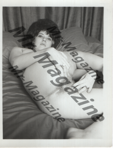 Adult Vintage B&W Pinup Photo 4"x5" Brunette Nude Model RS-85