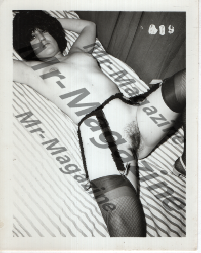 Adult Vintage B&W Pinup Photo 4"x5" Brunette Lingerie Nylon Stockings Model RT-28