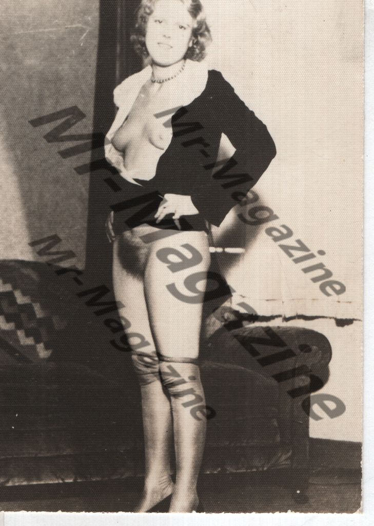 Adult Vintage B&W Pinup Photo 4"x3" Blonde Lingerie Model RU-16