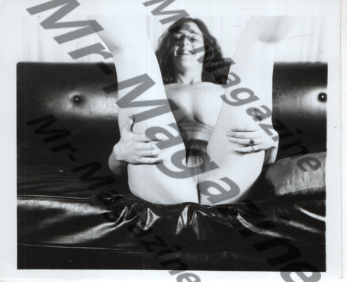 Adult Vintage B&W Pinup Photo 4"x5" Brunette Nude Model RT-75