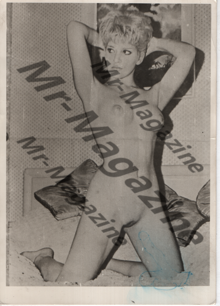 Adult Vintage B&W Pinup Photo 4"x6" Blonde Nude Model RU-04