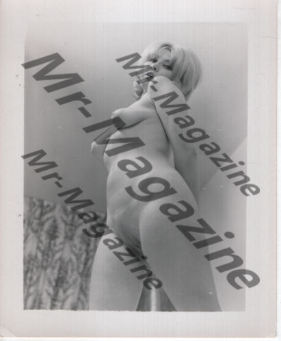 Adult Vintage B&W Pinup Photo 4"x5" Blonde Nude Model RT-85
