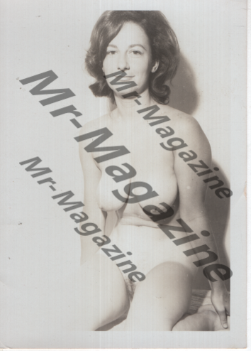 Adult Vintage B&W Pinup Photo 3.5"x5" Brunette Nude Model RT-47