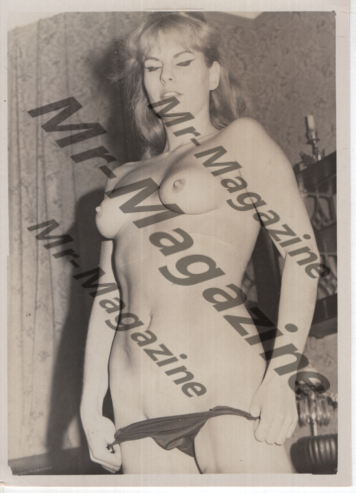 Adult Vintage B&W Pinup Photo 3.5"x5" Blonde Lingerie Model RT-67