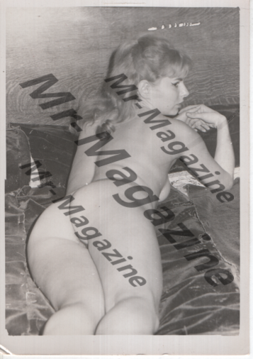 Adult Vintage B&W Pinup Photo 3.5"x5" Blonde Nude Model RT-68