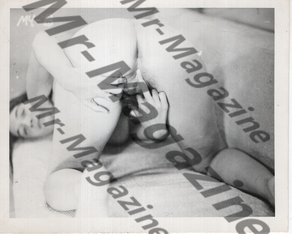 Adult Vintage B&W Pinup Photo 4"x5" Brunette Nude Model RT-88