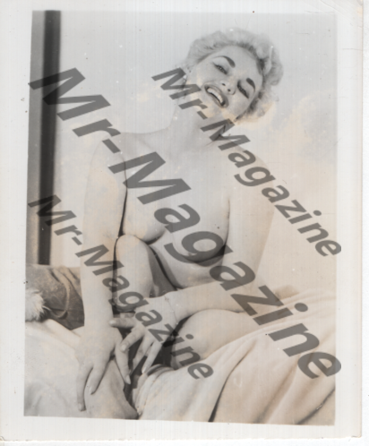 Adult Vintage B&W Pinup Photo 5"x4" Blonde Nude Model RU-77
