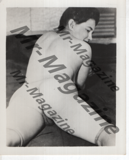 Adult Vintage B&W Pinup Photo 5"x4" Brunette Nude Model RU-90