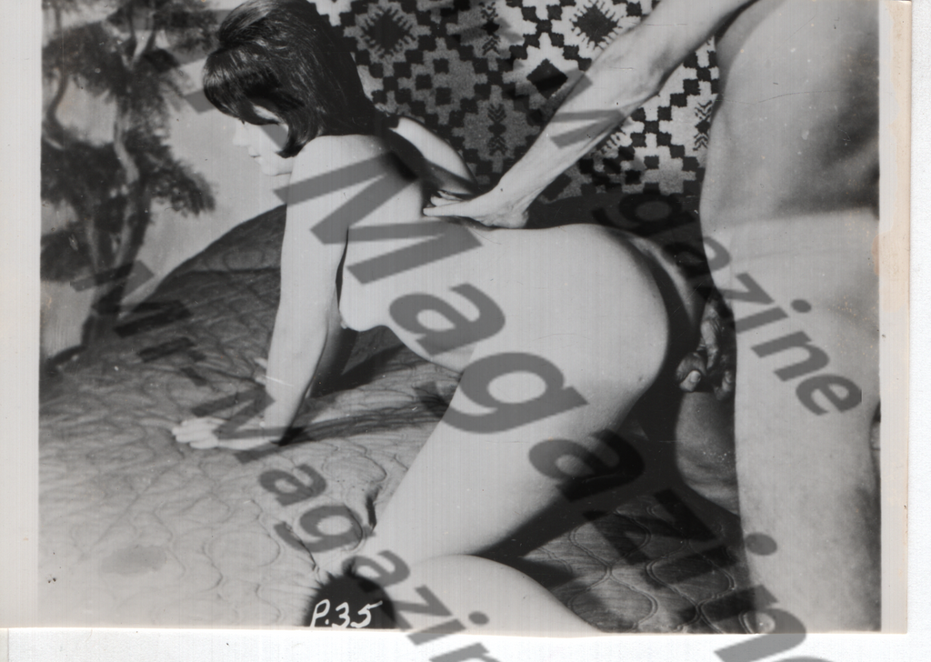 Adult Vintage B&W Pinup Photo 3.5"x5" Brunette Model Vaginal Sex RX-10