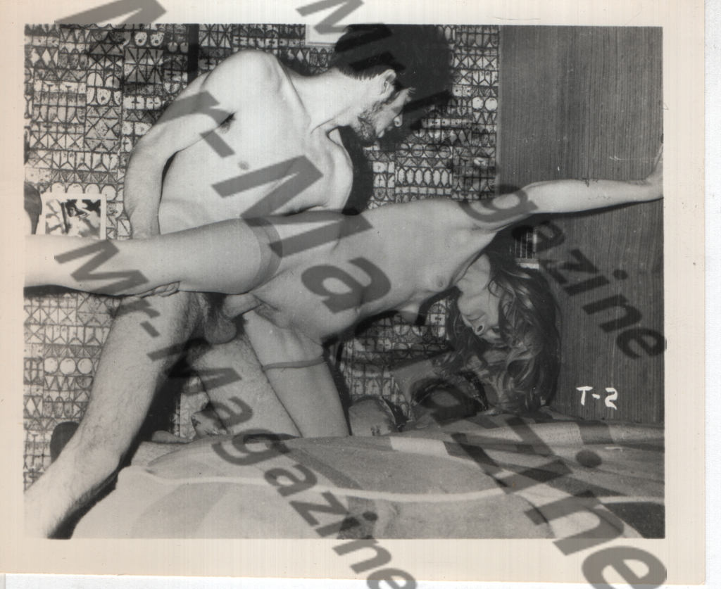 Adult Vintage B&W Pinup Photo 4"x5" Straight Interest Brunet Models Vaginal Sex RW-72