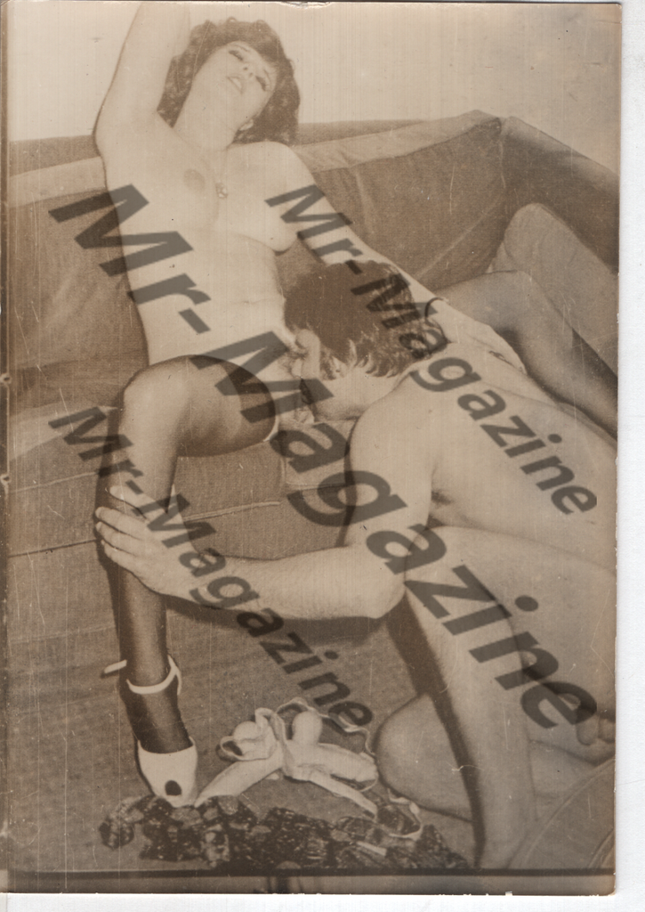 Adult Vintage B&W Pinup Photo 3.5"x5" Brunet Models Straight Interest Cunnilingus RX-20